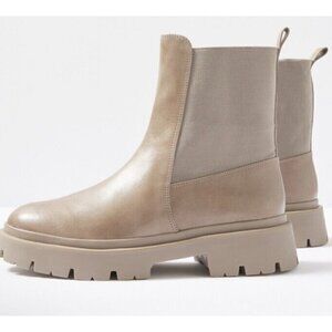 Schutz Billie Casual Moccacino Tan Leather Boot Womens 9.5 Evereve New‎